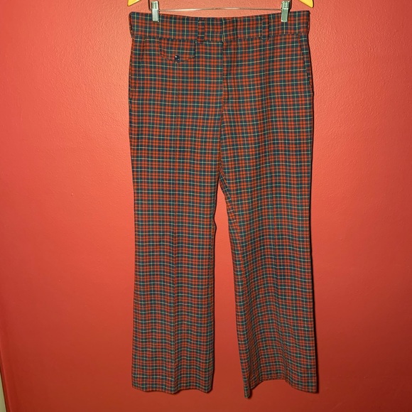 SOLD Vintage LEVI panatella disko funky plaid pant - Picture 1 of 8
